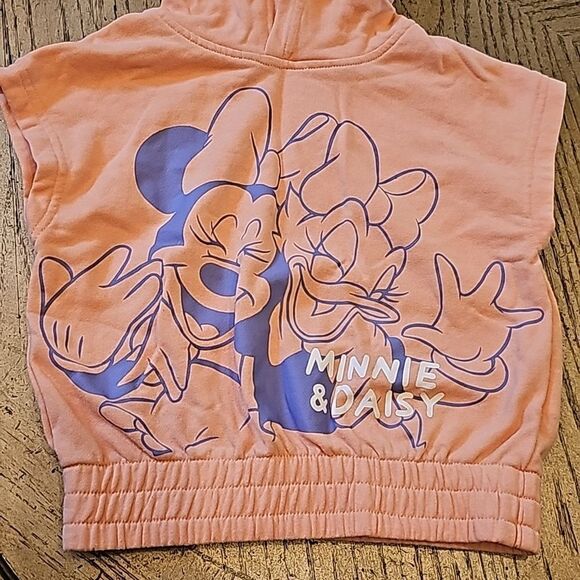 Girl Minnie and Daisy's sleeveless Hooded sweater size 3/4T H&M - Picture 4 of 8